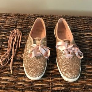 EUC Kate Spade Rose Gold Keds